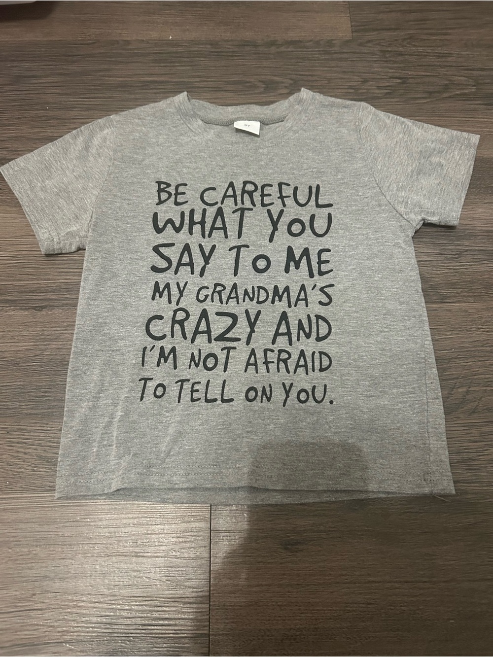 3/$12 Gray Grandma is Crazy Graphic Tee Unisex Size 3